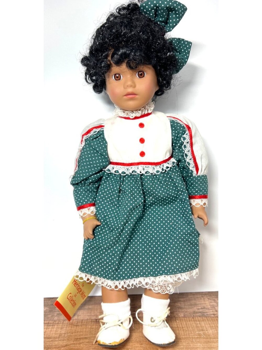 Vtg Heritage Mint Ltd Country Collection doll16" Porcelain African american